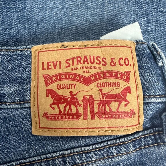 Levis Womens Boyfriend Fit Jeans W27 L27 Mid-Rise Blue Denim - Picture 3 of 7